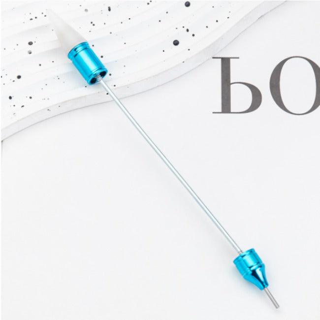 Wholesale 2pcs Beadable Pens Nail art Double-head drill pen DIY tools with wax blotting dot decal appliqué pen